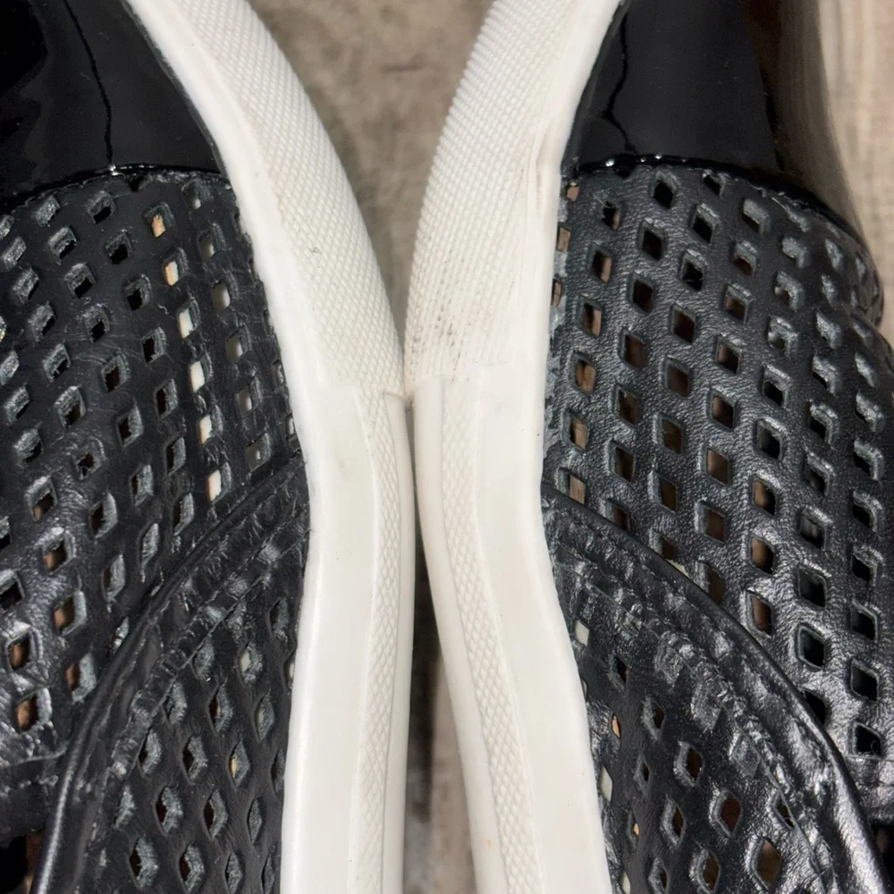 Jibs Slim Slip-On Fashion Sneaker‎ Flat In Jet Black + Onyx Women’s Size 7